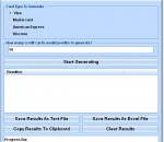 Generate Multiple Credit Card Numbers Software 7.0 Generate Multiple Credit Card Numbers Software 7.0