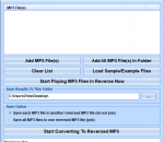 Play MP3 Files In Reverse Software 7.0 Play MP3 Files In Reverse Software 7.0