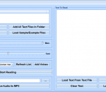 Read Text Files Aloud Software 7.0 Read Text Files Aloud Software 7.0