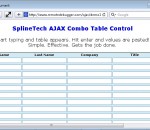 SplineTech AJAX Combo Table Control 1.1 SplineTech AJAX Combo Table Control 1.1