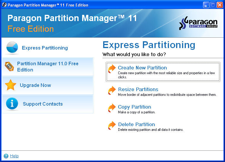 paragon partition manager 11