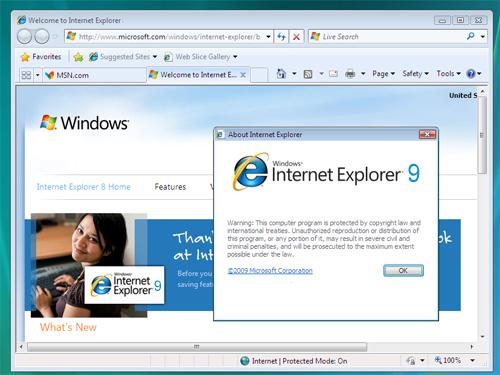 Inter Explorer 9 For Windows 7